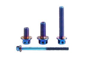 带孔六角法兰钛合金螺丝机械电动摩托汽车配件