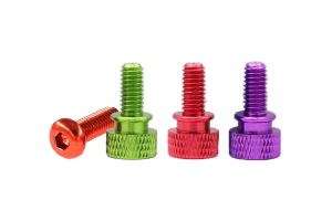 摩托车电动车改装常用手拧彩色铝合金螺丝