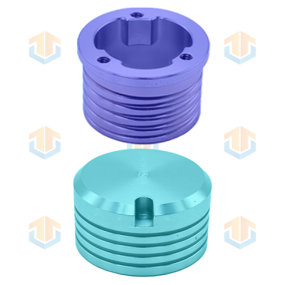 CNC数控车铣复合加工零件之阳极彩色卡位扣