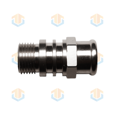 全自动CNC数控车床加工之不锈钢六角螺纹接头